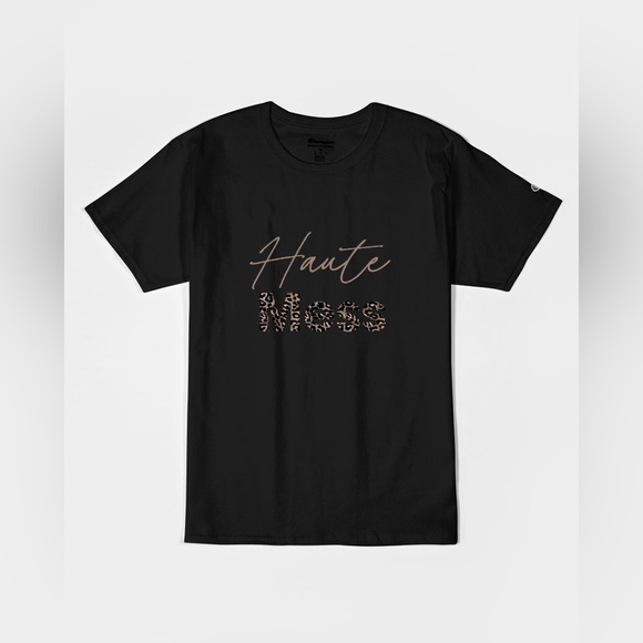 Haute Mess Relaxed Fit Tee Yoga Bitch x Champion NWT - Picture 6 of 8